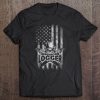 Logger American Flag Skull And Chainsaws Tee