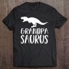 Mens Grandpasaurus Dinosaur Fathers Day Dad Gift Tee