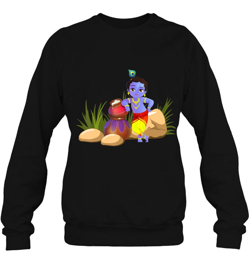 Naughty Krishna With His Stash Of Butter Krishna Sweatshirt