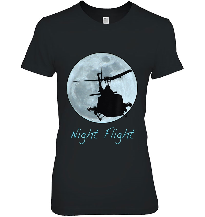 Night Flight Huey Uh-1 Iroquois Military History Hoodie