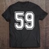 Number 59 Birthday Varsity Sports Team Jersey Tee