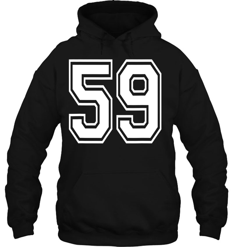 Number 59 Birthday Varsity Sports Team Jersey Mugs