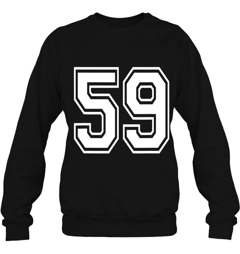 Number 59 Birthday Varsity Sports Team Jersey Mugs