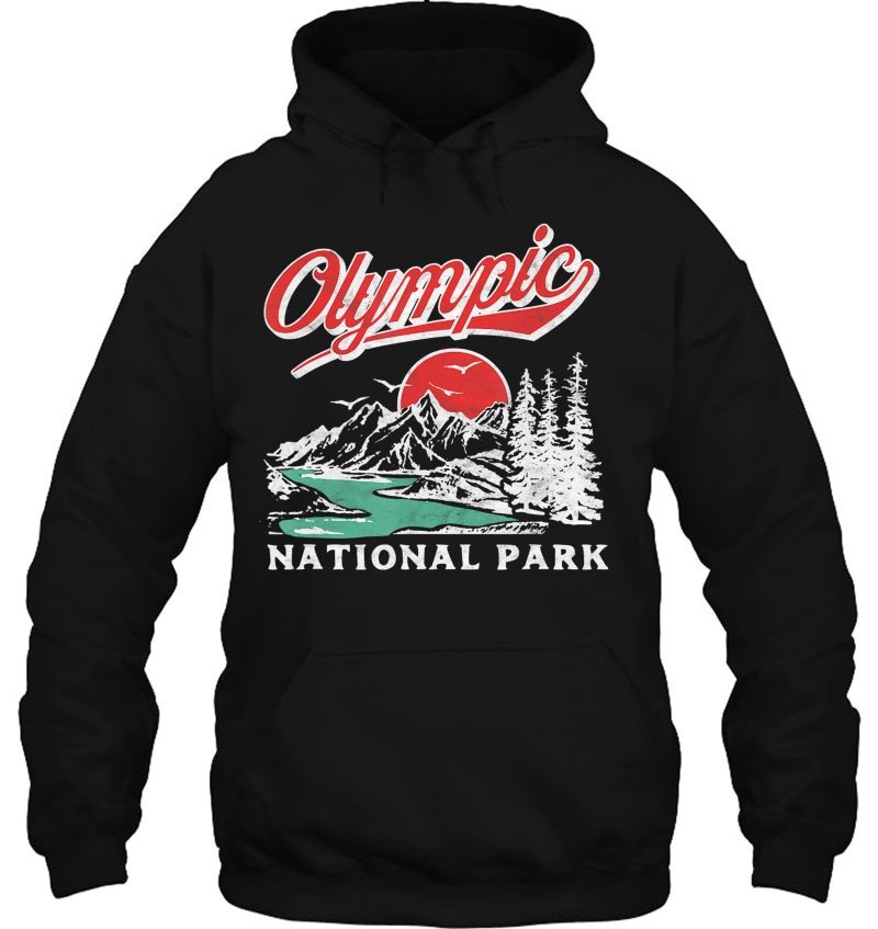 Olympic National Park Retro 80'S Mountains Graphic Mugs