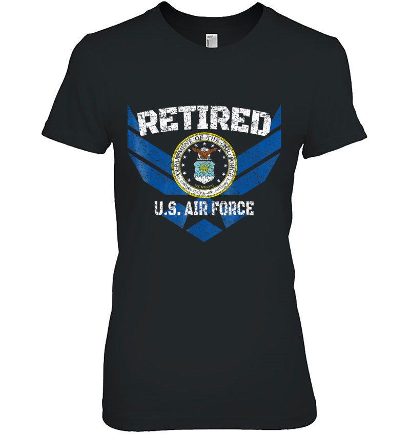 Retired Us Air Force Distressed Veteran Hoodie