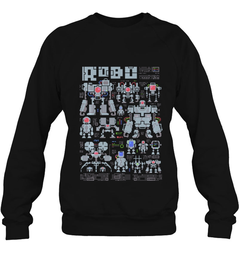 Robo Pixels Geeky Pixel Art Robot Mugs