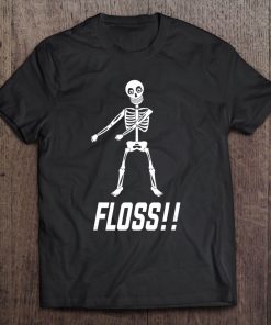 Skeleton Skull Halloween Backpack Kid Flossing Move Tee