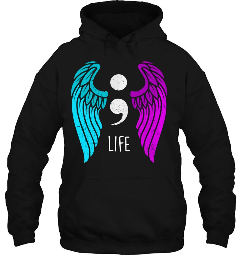 Suicide Prevention - Semi Colon Angel Choose Life Mugs