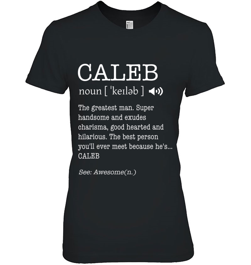 The Name Is Caleb Funny Gift Adult Definition Men's Hoodie