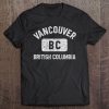 Vancouver Bc Gym Style Distressed White Print Tee