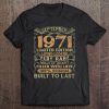 Vintage 49 Years Old September 1971 49Th Birthday Gift Ideas Tee