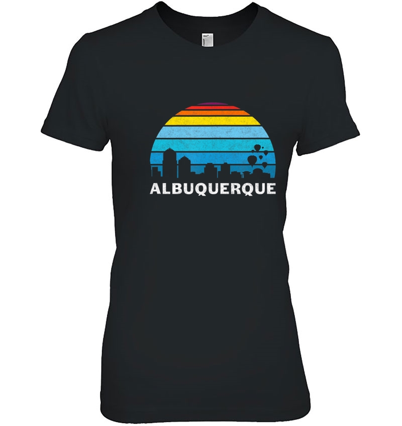 Vintage Albuquerque Nm 505 Downtown Skyline Retro Hoodie