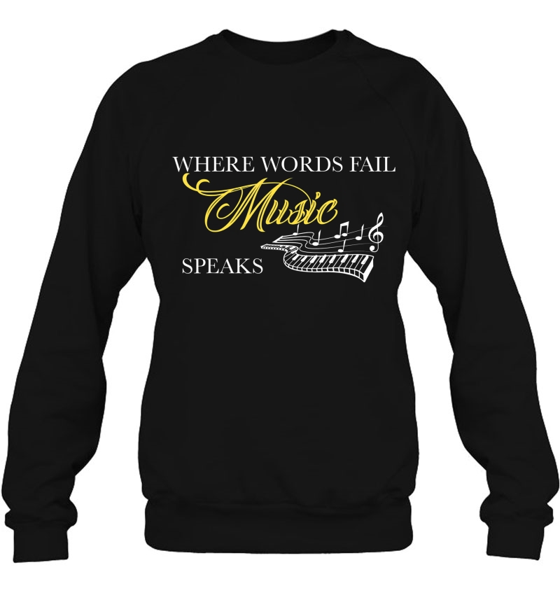 Where Words Fail Piano Keyboard Music Theme Gift Mugs