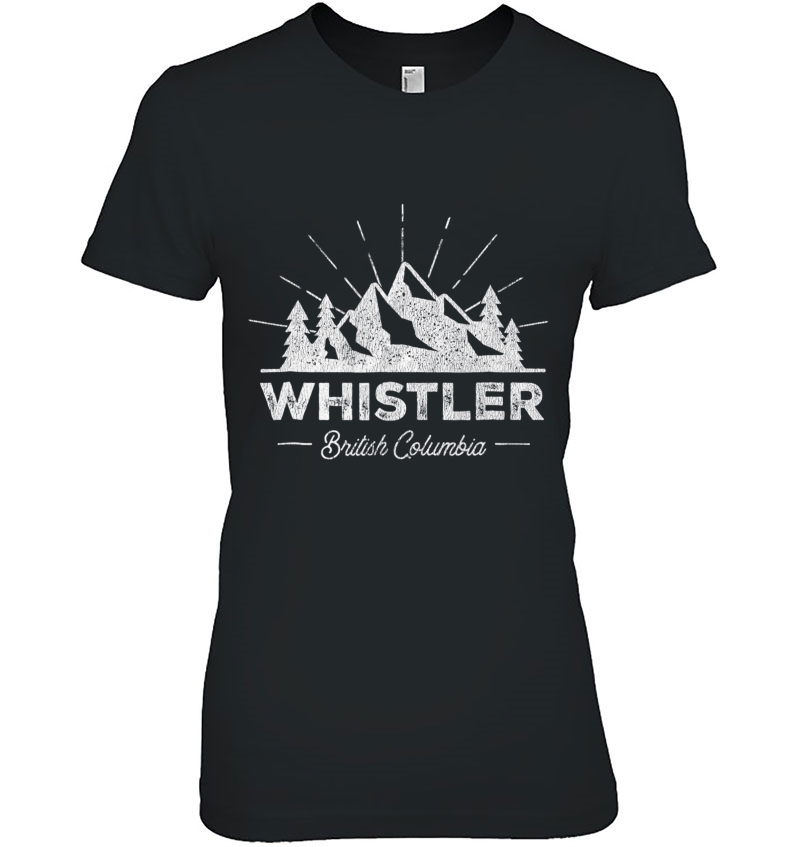 Whistler British Columbia Vintage Skiing Retro Hoodie