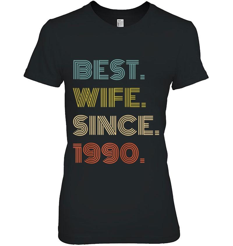 Womens 30Th Wedding Anniversary Gift Best Wife Since 1990 Ver2 Hoodie