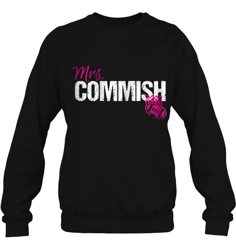 Womens Mrs Commish Fantasy Football Commissioner Wife Shirt