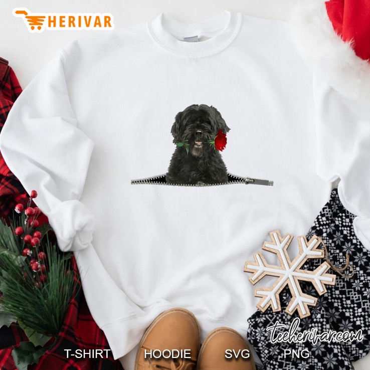Portuguese Water Dog Rose Zipper Dog Pocket Lover Gift Sweatshirt