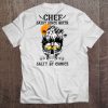 Chef Sassy Since Birth Salty By Choice Sugar Skull Sunset Version Tee