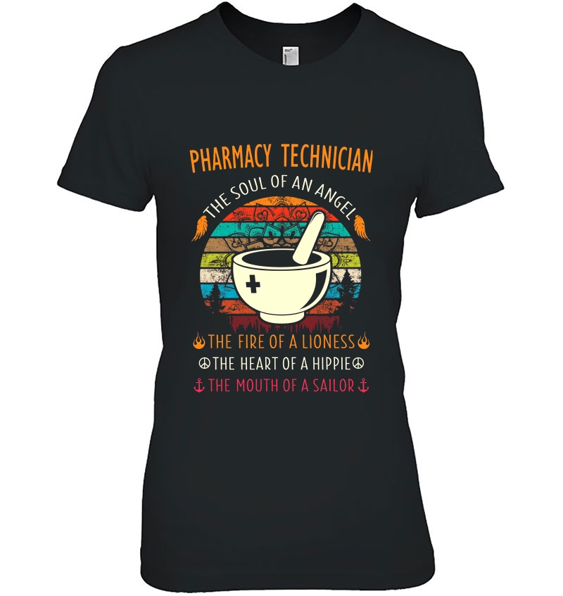 Pharmacy Technician The Soul Of An Angel The Mouth Of A Sailor Vintage Version Hoodie