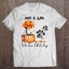 Just A Girl Who Loves Fall & Dogs Pumpkin Paw Version Tee