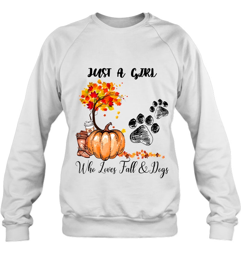 Just A Girl Who Loves Fall & Dogs Pumpkin Paw Version Mugs