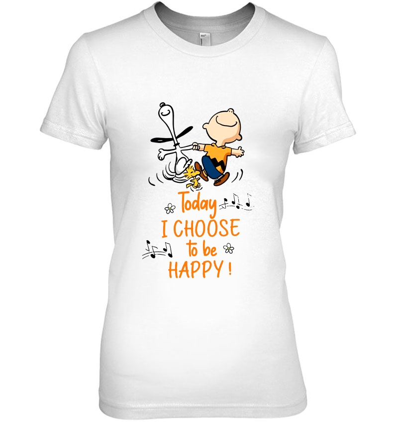 Today I Choose To Be Happy Snoopy Charlie Brown And Woodstock Hoodie