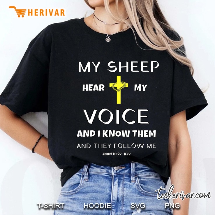 Christian Bible Scripture Verse John 1027 Jesus Ladies Tee