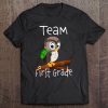 First Grade Team Owl With Backpack Student Teacher Tshirt Tee