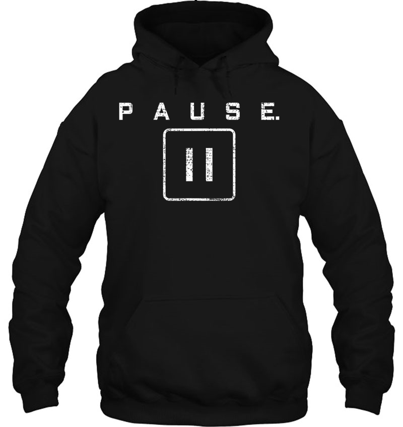 Gamer Gift Pause Button Tshirt Vintage Tee Mugs