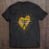 Gold Heart Childhood Cancer Awareness Month Tee