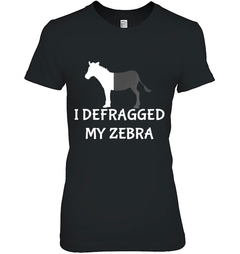 I Defragged My Zebra Computer Nerd Programmer Tee Hoodie