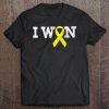 I Won Gold Ribbon Kid Support Childhood Cancer Awareness Tee