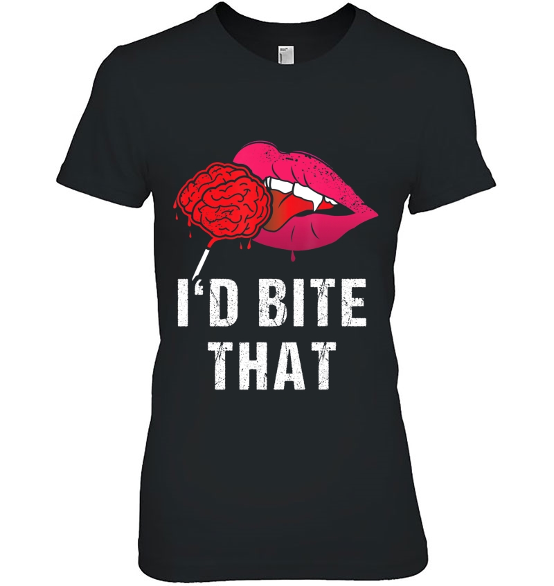 I'd Bite That Sexy Vampire Lips Halloween Shirt Hoodie