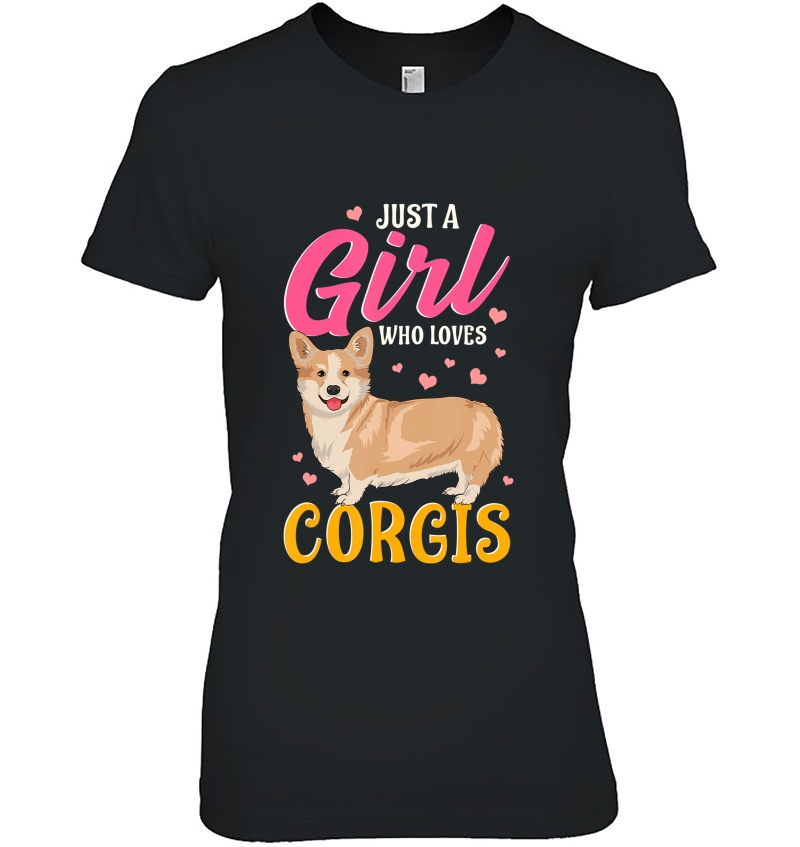 Just A Girl Who Loves Corgis Women Kids Corgi Gift Hoodie