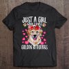 Just A Girl Who Loves Golden Dog Love-R Dad Mom, Boy Girl Tee