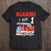 Kids 1 Year Old 1St Birthday Boy Girl Gift Firefighter Truck Tee