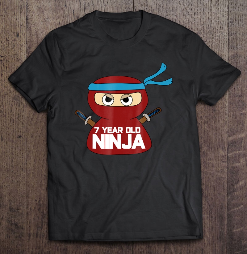 Kids 7Th Birthday Ninja Boys Shirt Unisex-Child 7 Year Olds Shirt