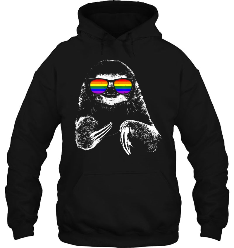 Lgbt Pride Sloth Rainbow Flag Sunglasses Tank Top Mugs