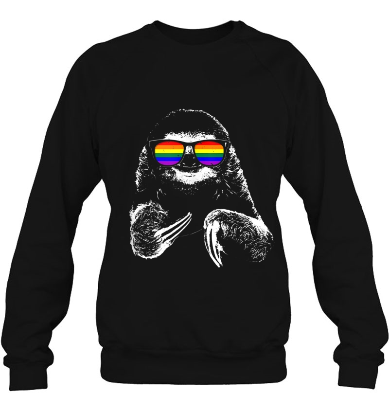 Lgbt Pride Sloth Rainbow Flag Sunglasses Tank Top Mugs