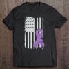 Mens Hodgkins Lymphoma Cancer Awareness Shirt - American Flag Tee