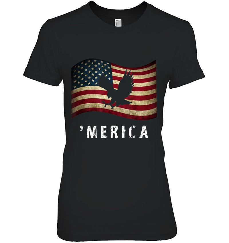 Merica 4Th Of July American Eagle Usa Flag Patriotic Hoodie