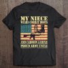 My Niece Wears Combat Boots Proud Army Uncle Military Family Tee