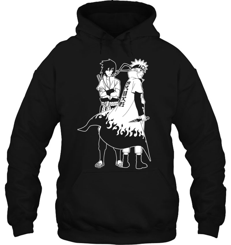 Naruto Shippuden Naruto And Sasuke Outline Pullover Mugs