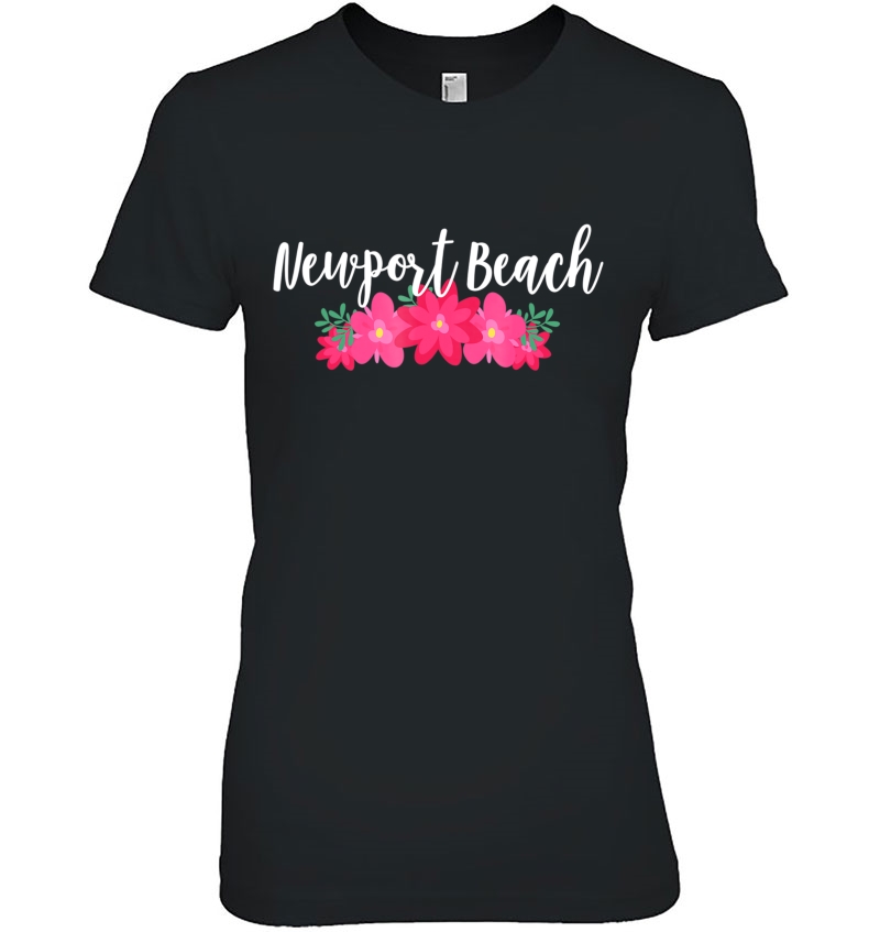 Newport Beach California Tropical Vacation Ladies Tee