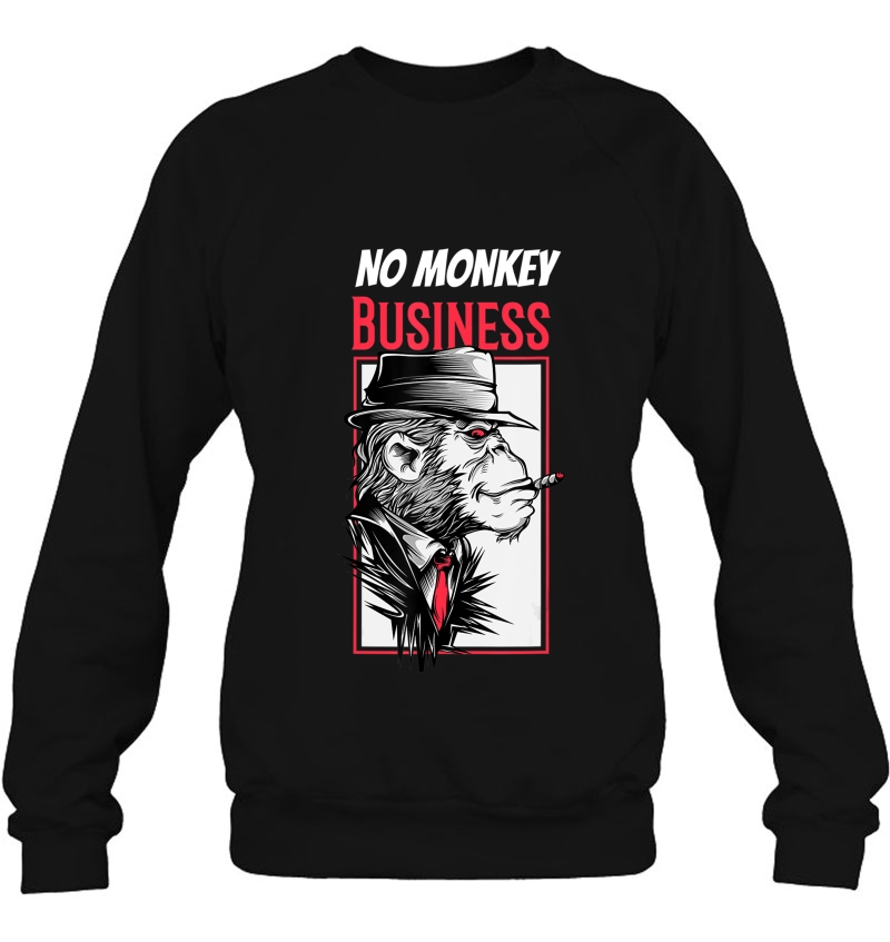 No Monkey Business Mafia Monkey Funny Sarcasm Gangster Mugs