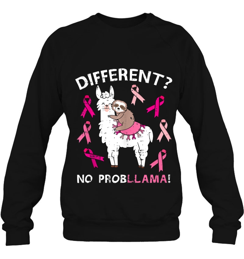 No Probllama Sloth Riding Llama Cute Breast Cancer Gifts Tank Top Mugs