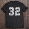 Number 32 Vintage Thirty Two Tee Sports Design Tee