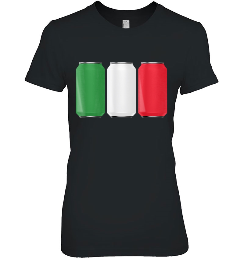 Patriotic Beer Cans Italy W Italian Flag Tee Shirt Hoodie