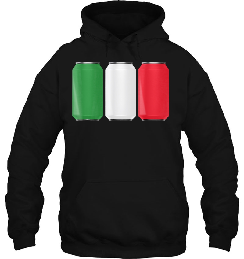 Patriotic Beer Cans Italy W Italian Flag Tee Shirt Mugs