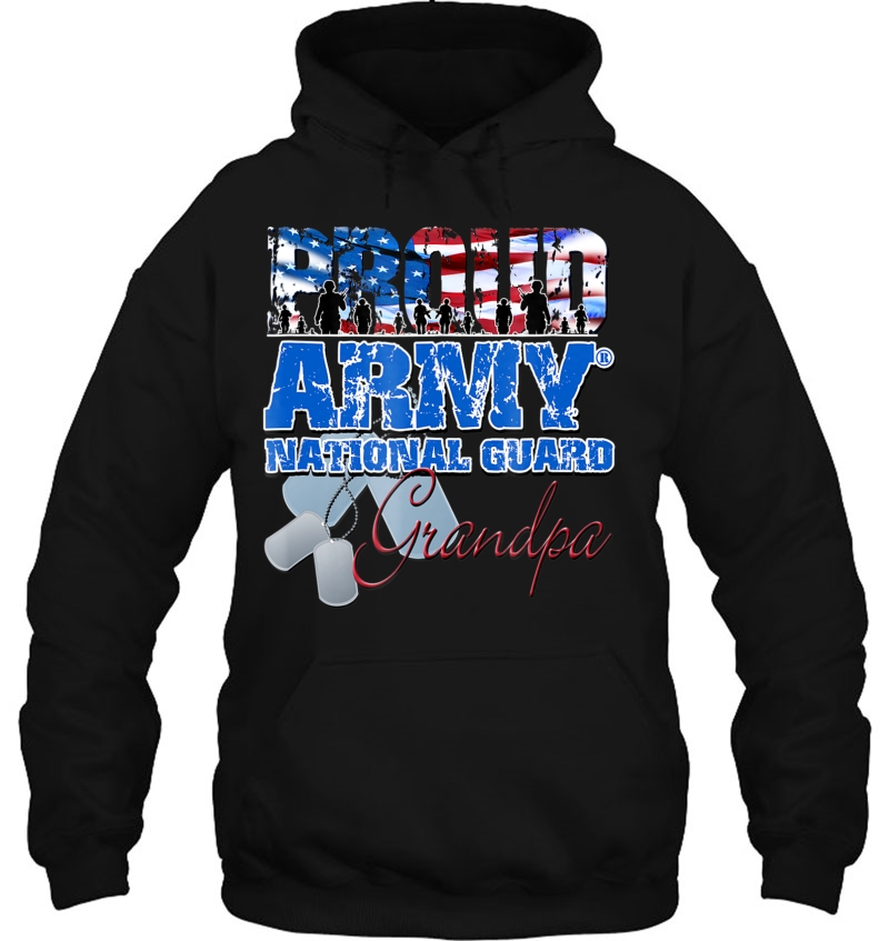 Proud Army National Guard Grandpa Usa Flag Shirt Men Mugs